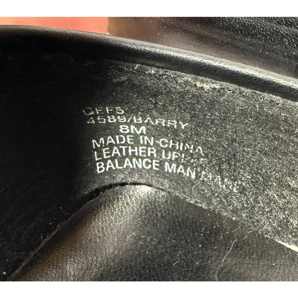 Bass Barry Mary Jane Y2K Black Leather Square Toe Buckle Pump Heels Sz 8 - Picture 8 of 10